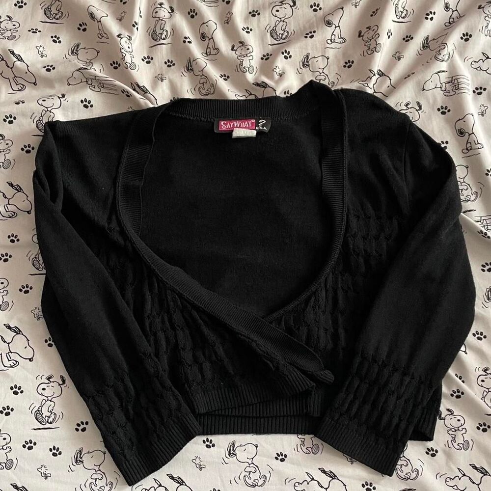 Say What Women's Black Cardigan